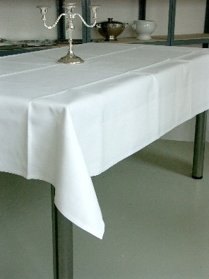 Tischdecke weiß 190x130cm